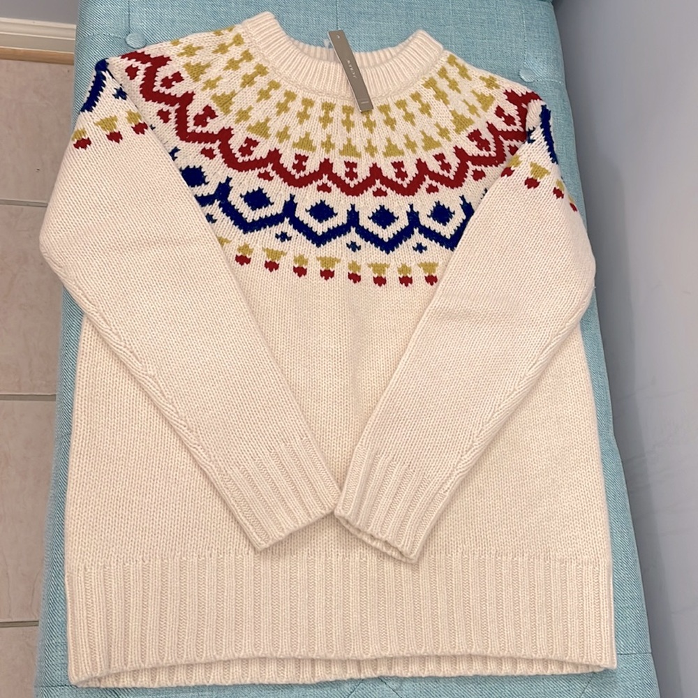 NWT J.Crew Fair Isle crewneck sweater. - Picture 5 of 8